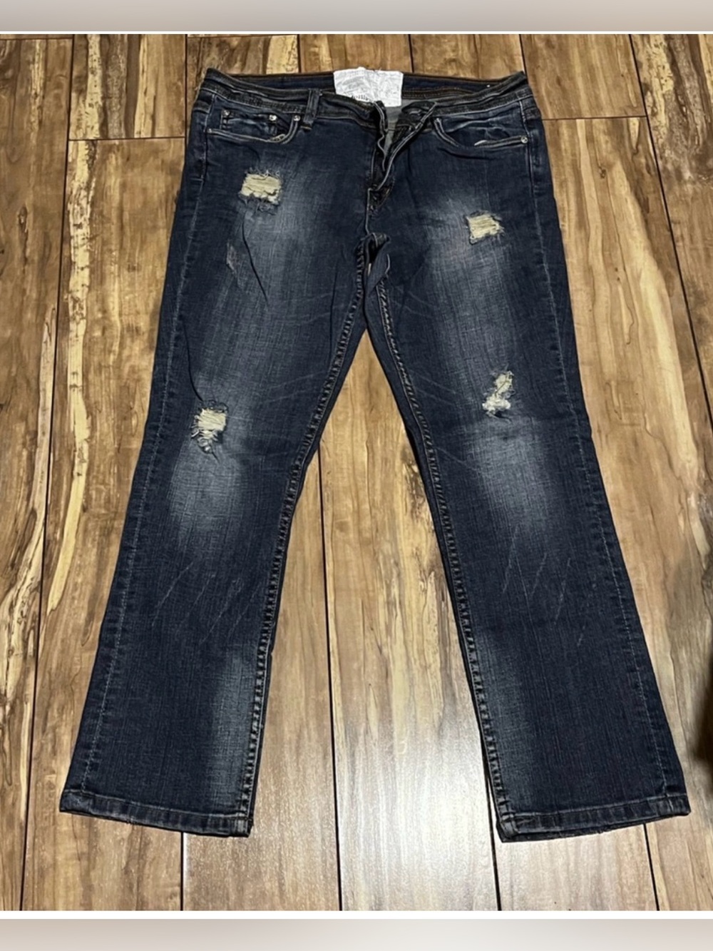 Dollhouse dark wash distressed jeans
